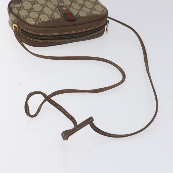 GUCCI GG Supreme Web Sherry Line Shoulder Bag Pvc Beige 156 02 066 - Picture 7 of 16